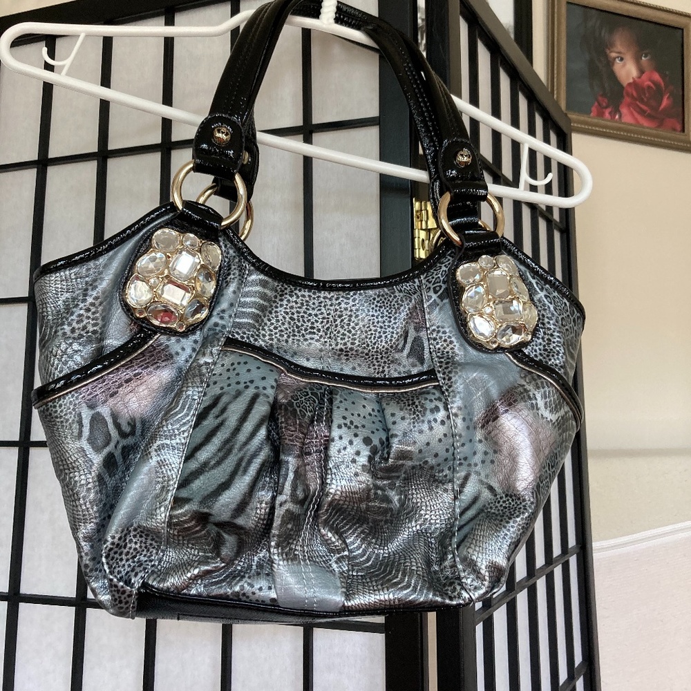 Fun Kathy van Zealand purse with costume gem front